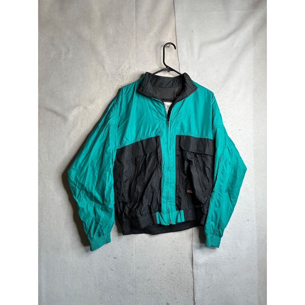 Vintage 10X Gore-Tex Rainwear Jacket Mens Medium Teal Black Colorblock USA Made